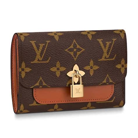 lv brown flower wallet|louis vuitton monogram wallet.